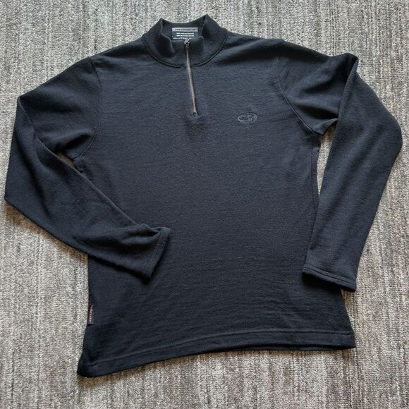 Icebreaker Women's 100% Merino Wool 1/4 Zip long sleeve top, size L - Picture 1 of 7